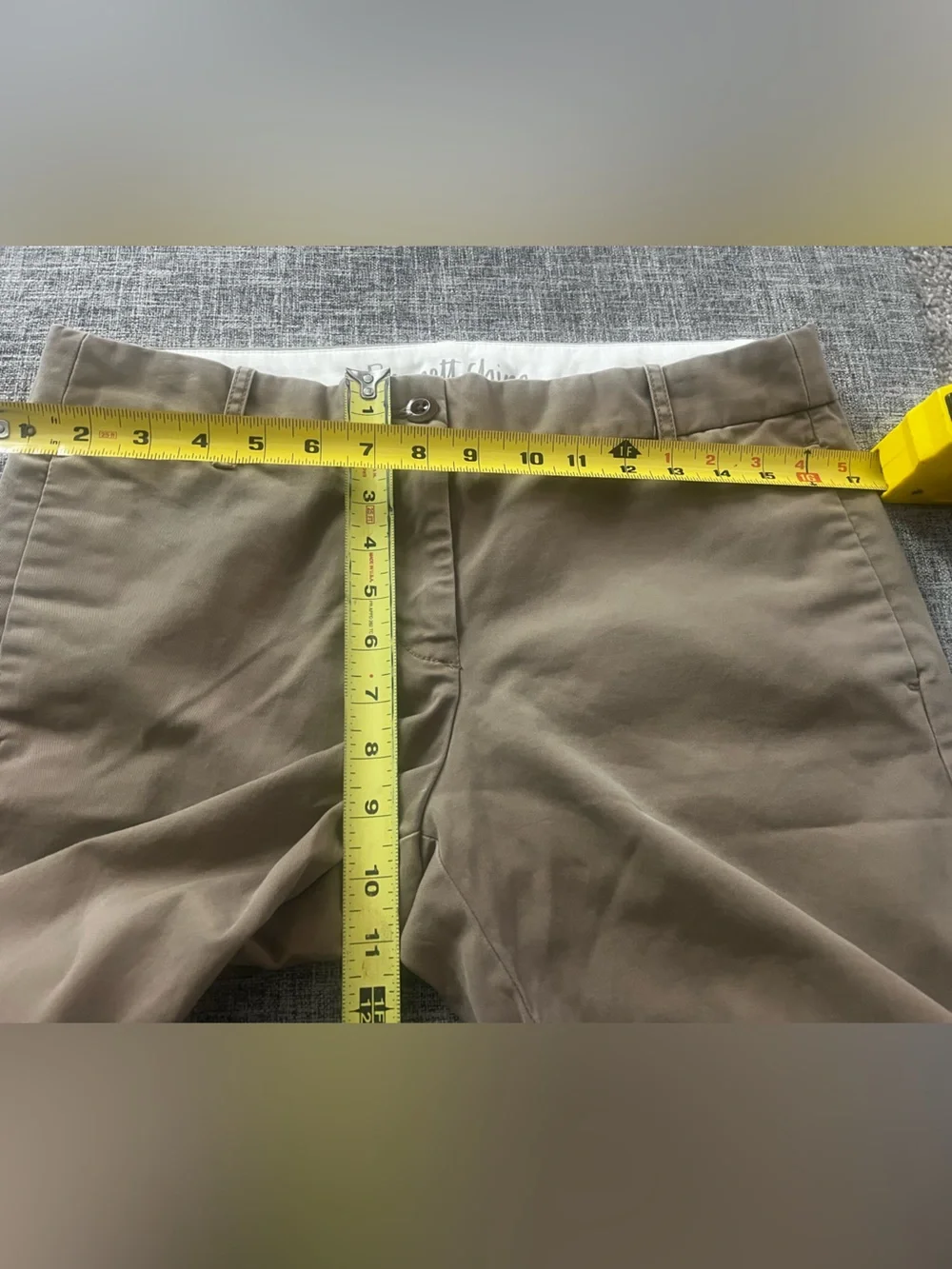 J.Crew Bennett Chino Khaki Stretch Straight Leg Pants Women's Size 8